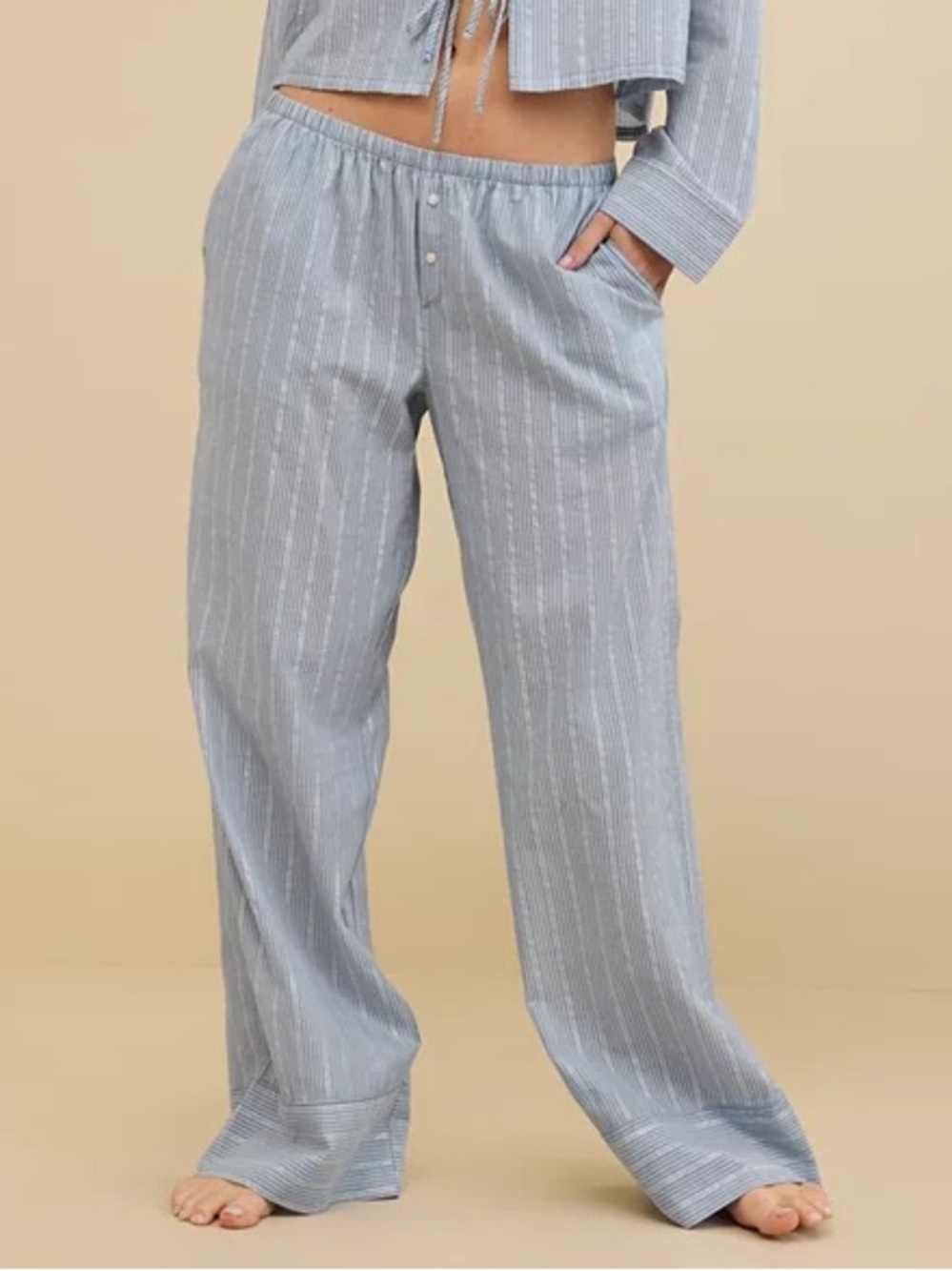 Aerie Off-Duty Poplin trouser pajama pants, size small